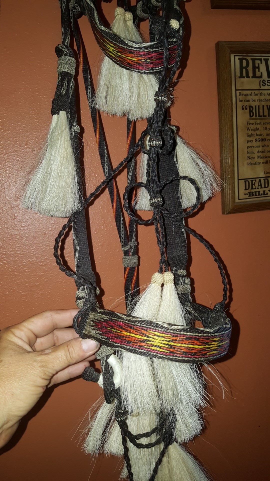 HITCHED HORSEHAIR BRIDLE....extremely Detailed, Perfect..MUSEUM QUALITY