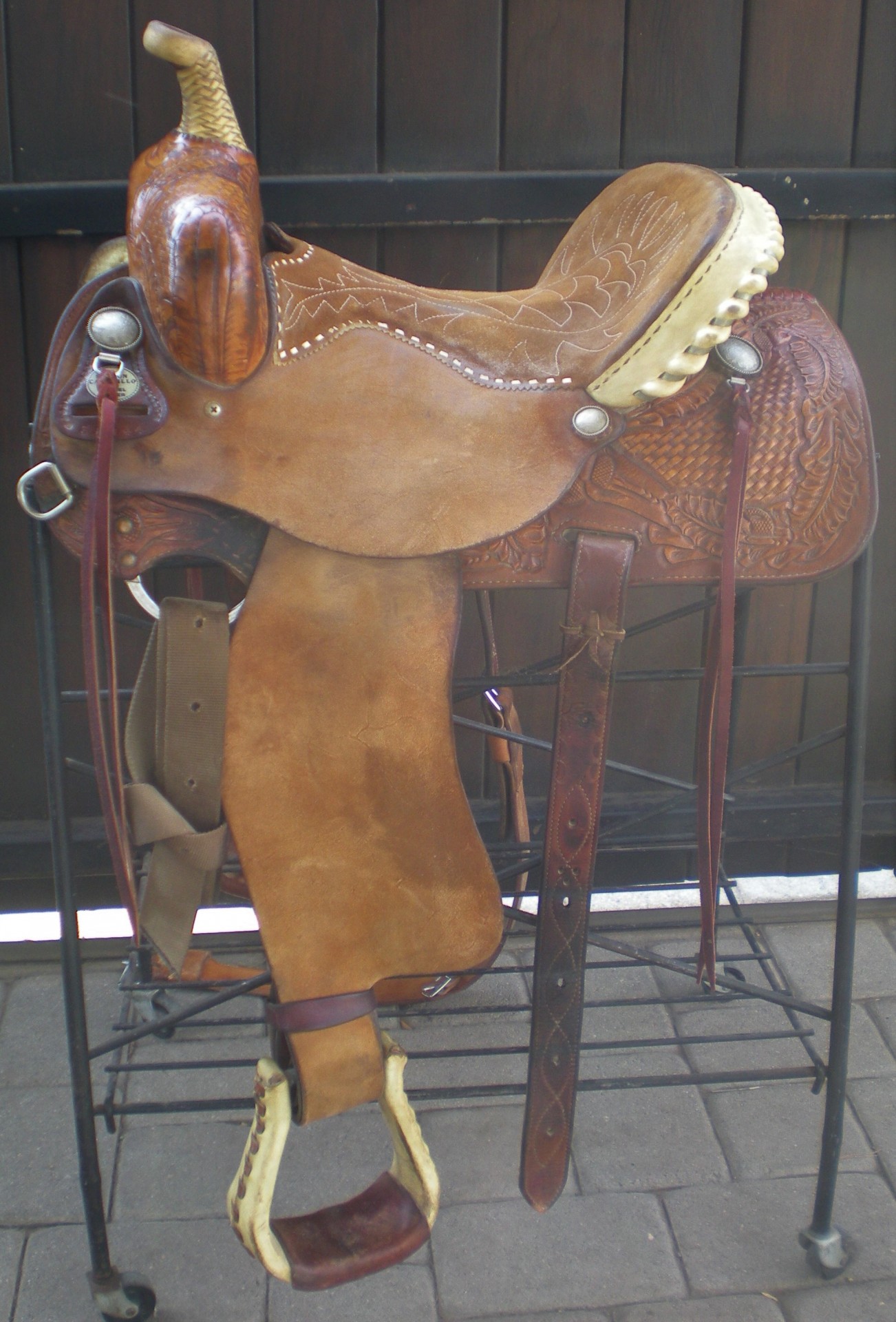 Reinsman Sharon Camarillo Barrel Racing Horse Saddle Tack 14.5" FQHB