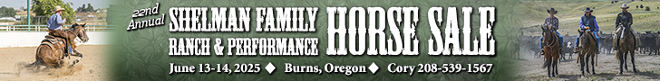 Shelman Family Horse Sale - June 7 - 8, 2024
