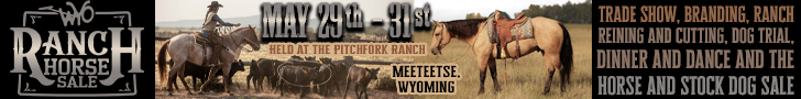 WYO Ranch Horse Sale - May 29th - 31st - Pitchfork Ranch in Meeteetse, Wyoming