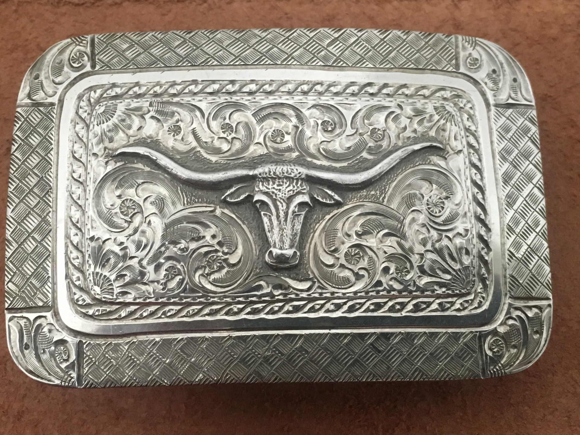 MARK DAHL STERLING ENGRAVED BUCKLE