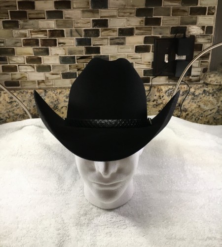 Larry Mahan 5X Black Felt Hat c/w Bl. Python Hatband